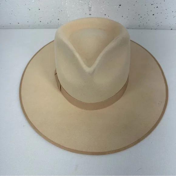 Lack of Color size XL 61cm Ivory Rancher Wool Fedora Hat - Picture 5 of 16